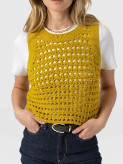 Outlet Saint and Sofia Adler Sleeveless Knit - Mustard
