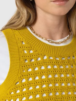 Outlet Saint and Sofia Adler Sleeveless Knit - Mustard