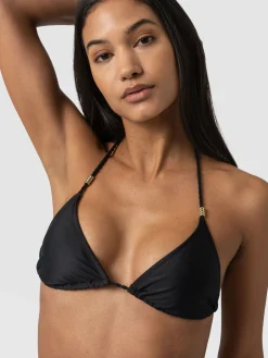 Clearance Saint and Sofia Alba Triangle Bikini Top - Black