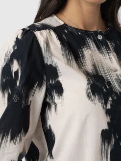 Discount Saint and Sofia Amelie Blouse - White Fade Floral