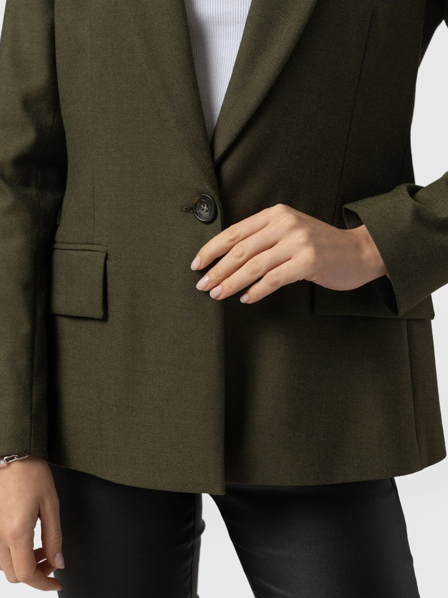 New Saint and Sofia Argent Blazer - Khaki