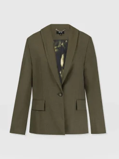 New Saint and Sofia Argent Blazer - Khaki