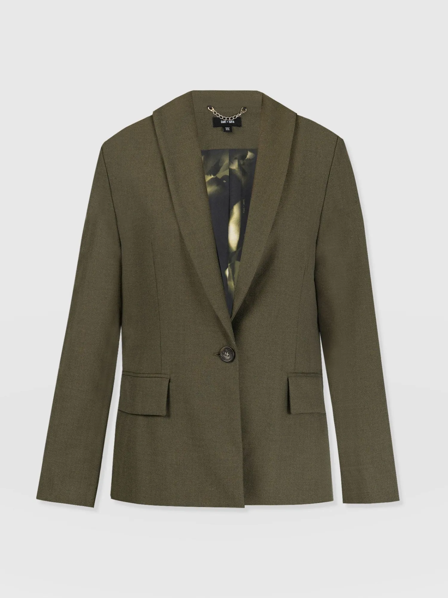 New Saint and Sofia Argent Blazer - Khaki