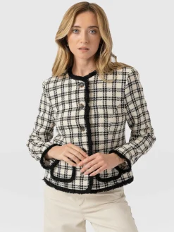 Best Saint and Sofia Ashby Jacket - Black/White Check