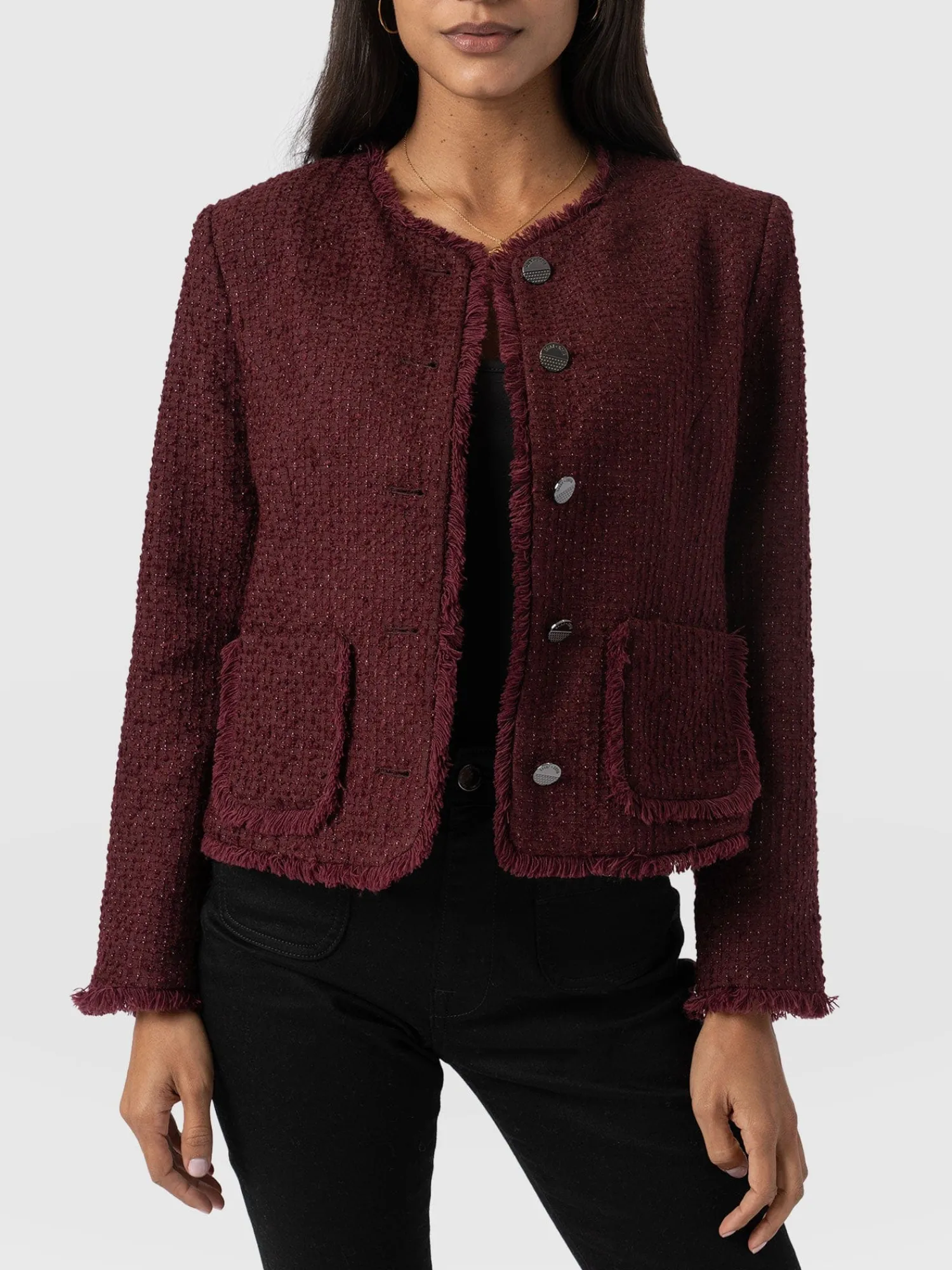 Best Saint and Sofia Ashby Jacket - Maroon