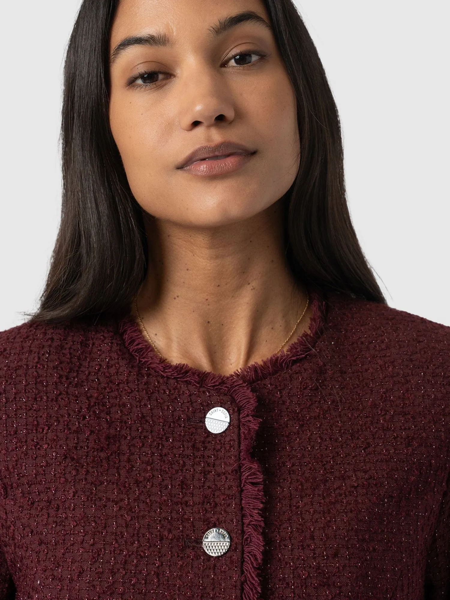 Best Saint and Sofia Ashby Jacket - Maroon