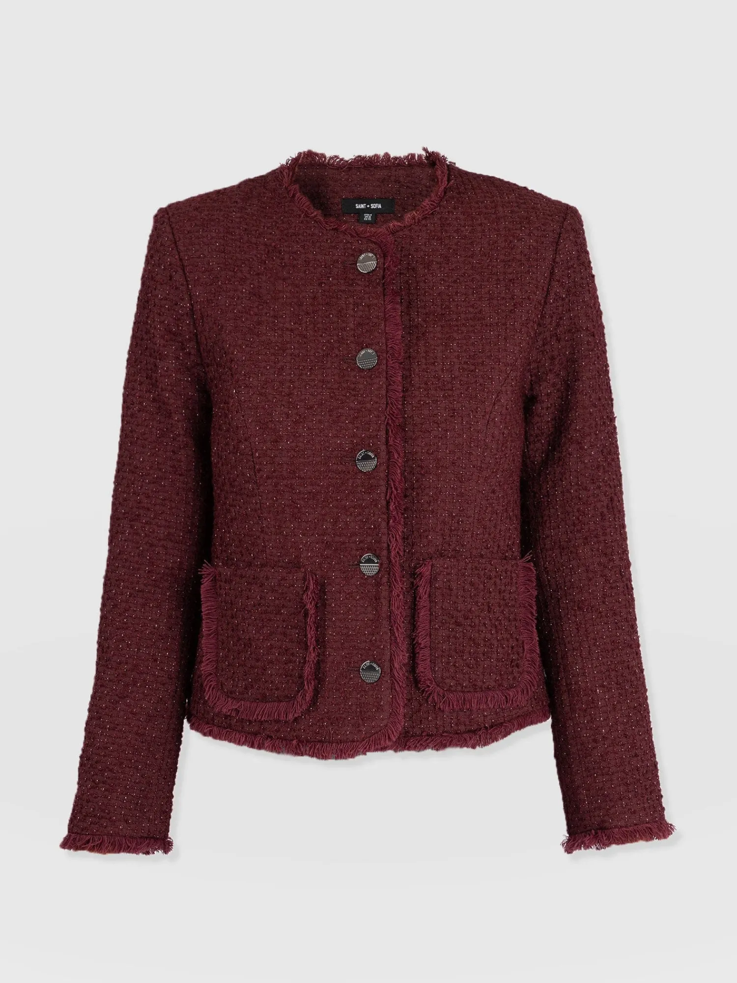 Best Saint and Sofia Ashby Jacket - Maroon
