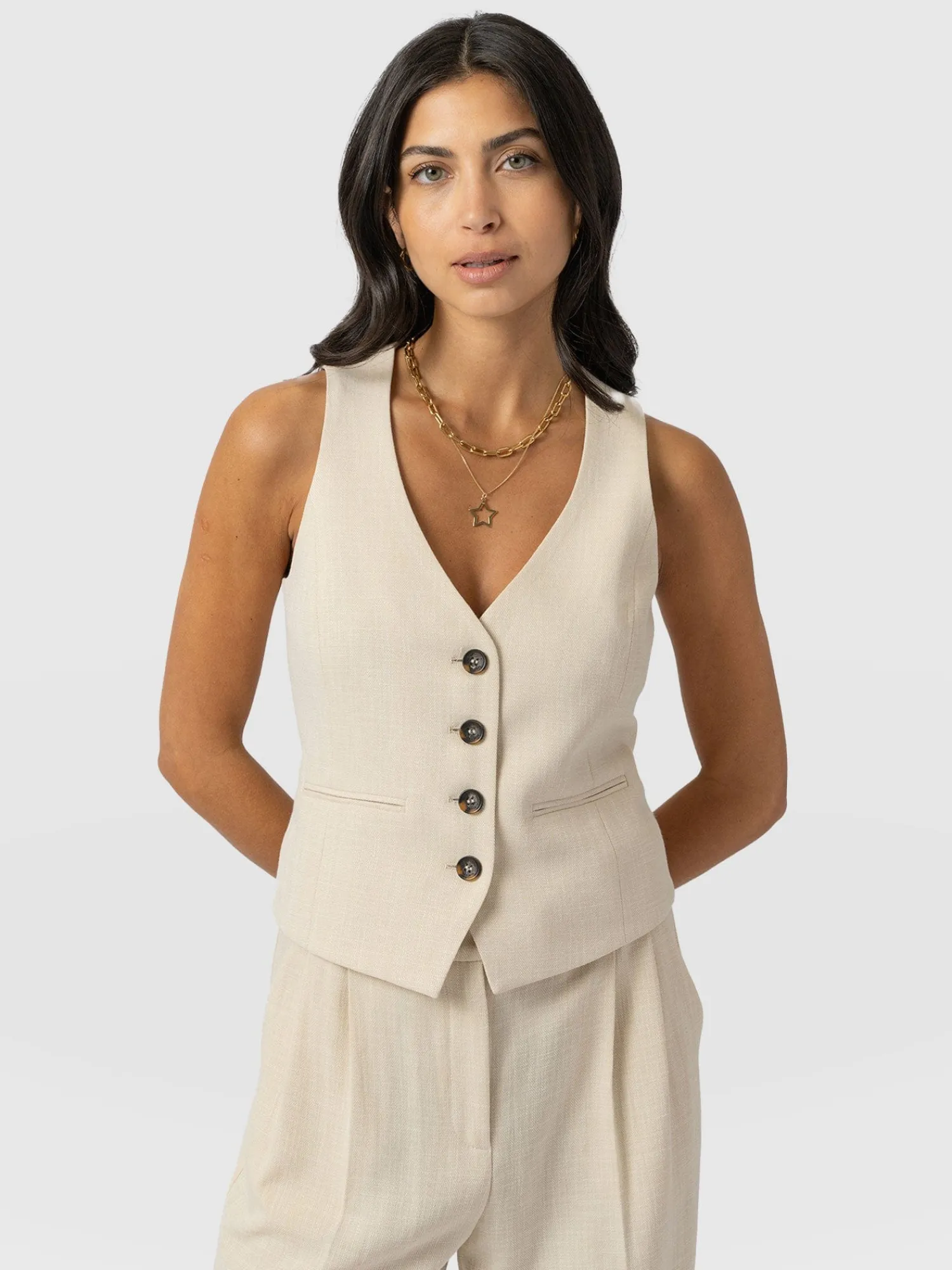 Fashion Saint and Sofia Astrid Waistcoat - Cream