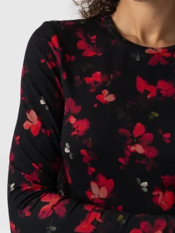 Outlet Saint and Sofia Austen Crew Neck Long Sleeve Tee - Pink Aurora