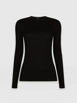 Outlet Saint and Sofia Austen Crew Neck Tee - Black