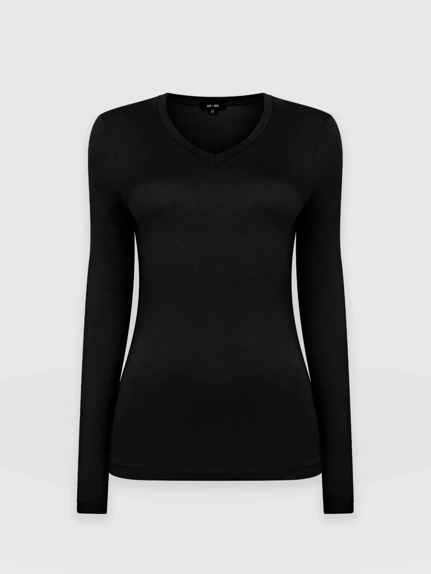 Discount Saint and Sofia Austen V Neck Tee - Black