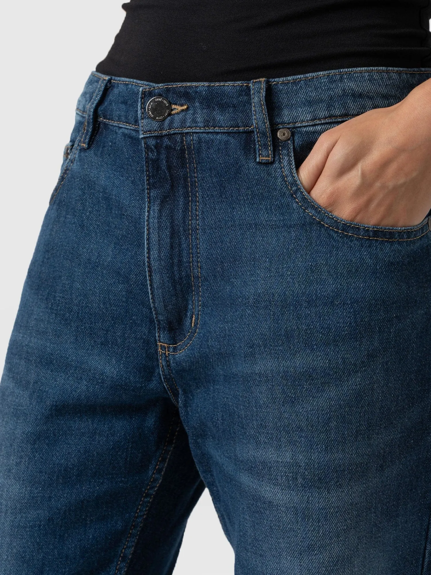 Outlet Saint and Sofia Boyfriend Jeans - Mid Blue