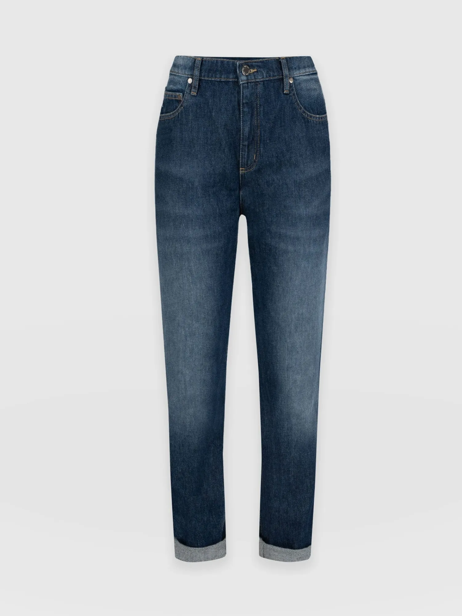 Outlet Saint and Sofia Boyfriend Jeans - Mid Blue