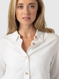 Outlet Saint and Sofia Boyfriend Shirt - White