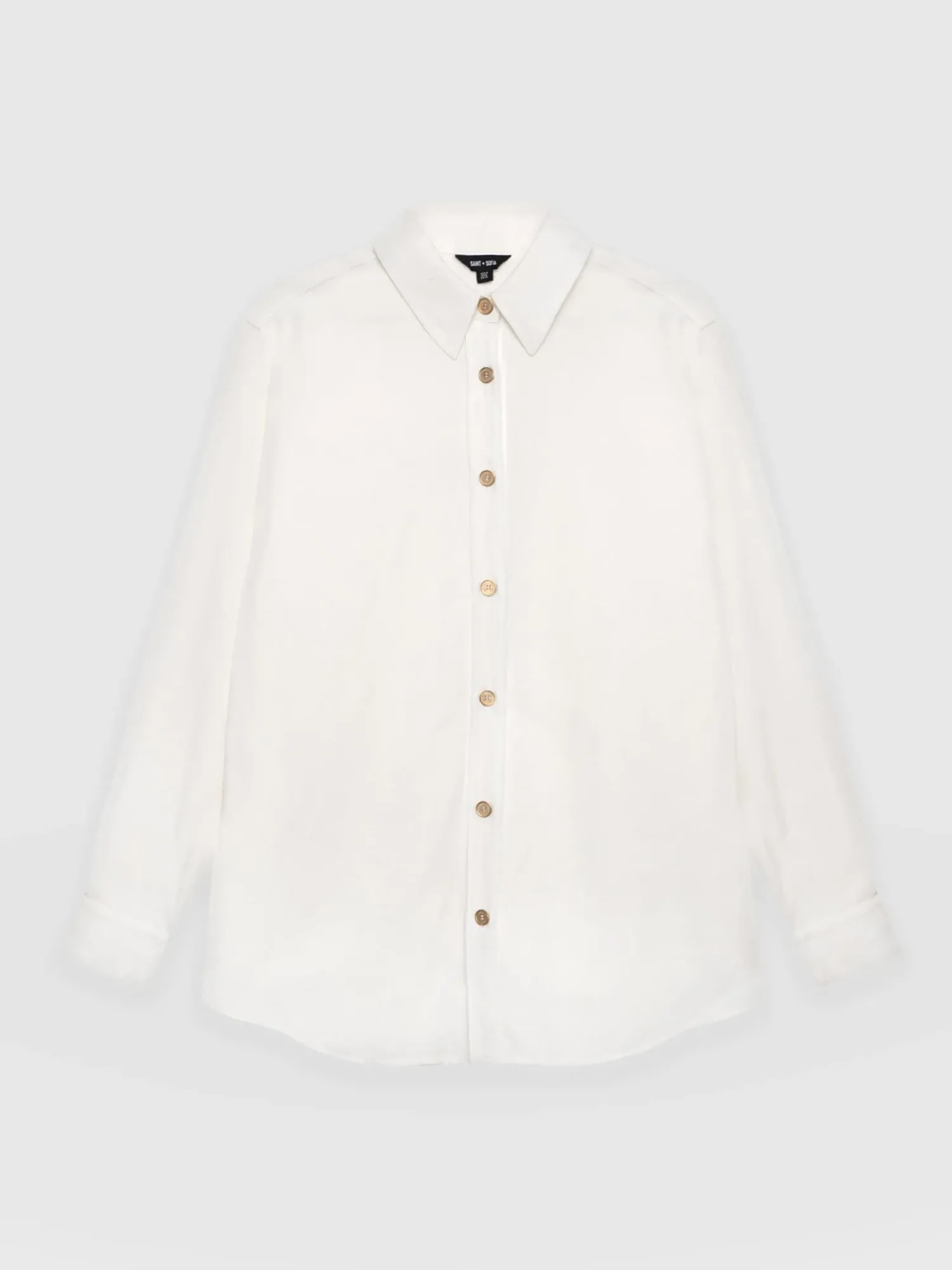 Outlet Saint and Sofia Boyfriend Shirt - White