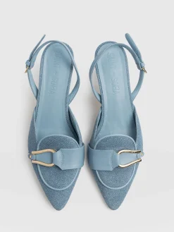 Sale Saint and Sofia Bridget Sling Back Heels - Blue