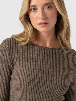 Discount Saint and Sofia Callie Fluted Tee - Beige