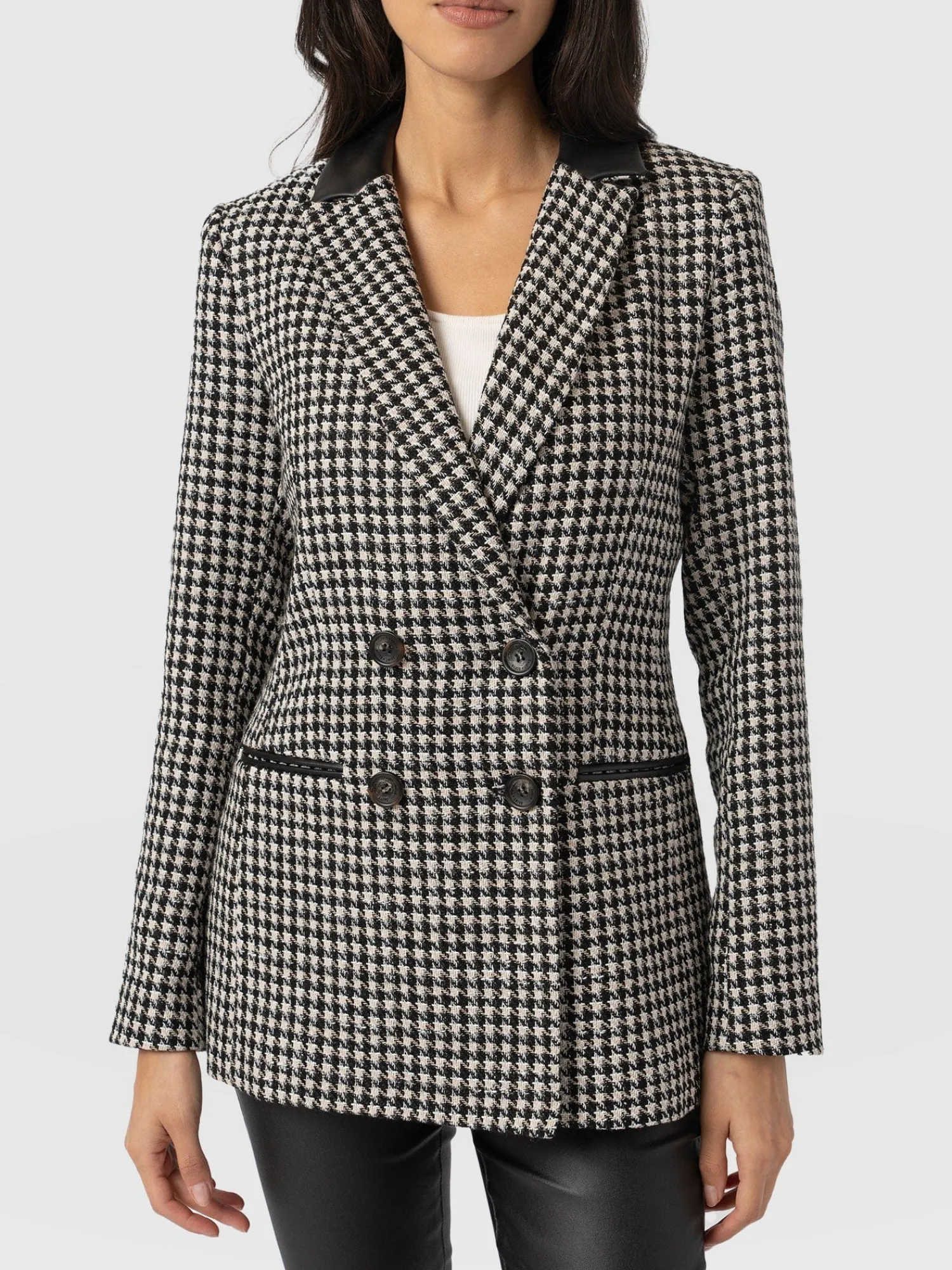 Discount Saint and Sofia Cambridge Blazer - Houndstooth