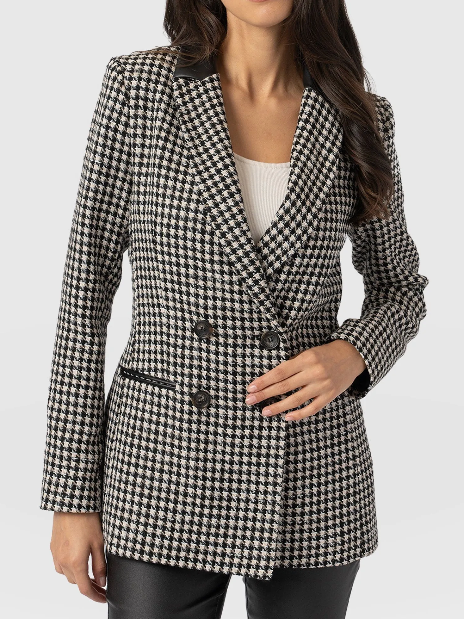 Discount Saint and Sofia Cambridge Blazer - Houndstooth