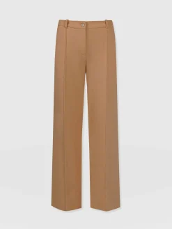 Outlet Saint and Sofia Cambridge Tailored Wide Leg Pant - Camel