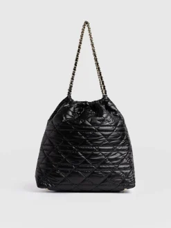 Hot Saint and Sofia Camilla Drawstring Tote Bag - Black