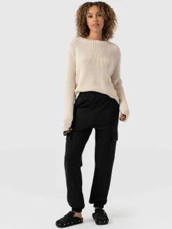 Clearance Saint and Sofia Cargo Tapered Pant - Black