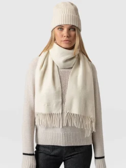 Hot Saint and Sofia Cashmere Beanie - Cream/Beige