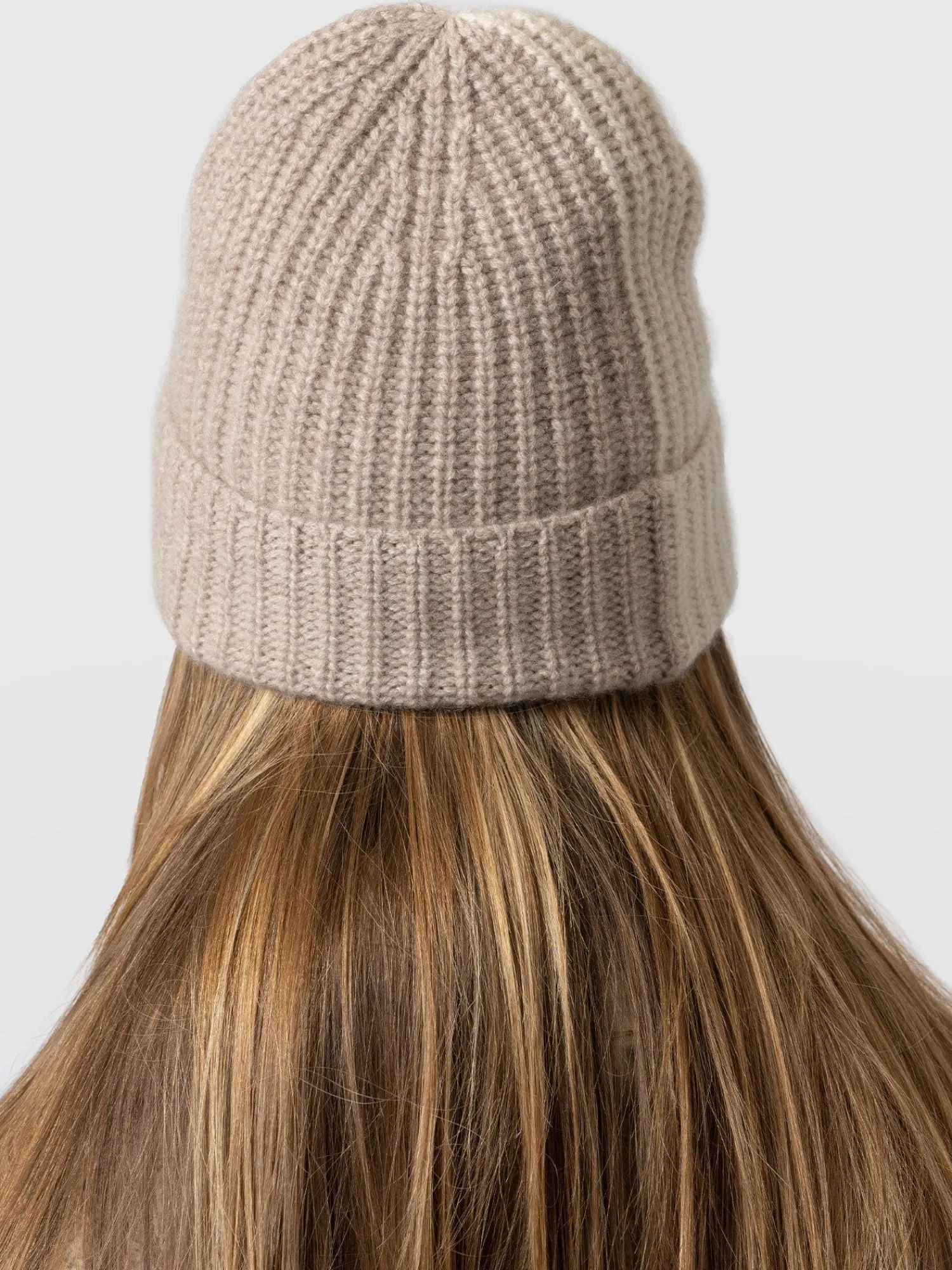 Hot Saint and Sofia Cashmere Beanie - Cream/Beige