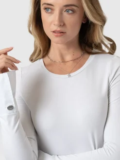 New Saint and Sofia Connie Cuff Tee - White