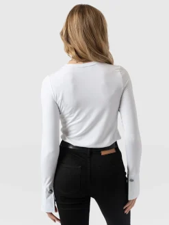 New Saint and Sofia Connie Cuff Tee - White