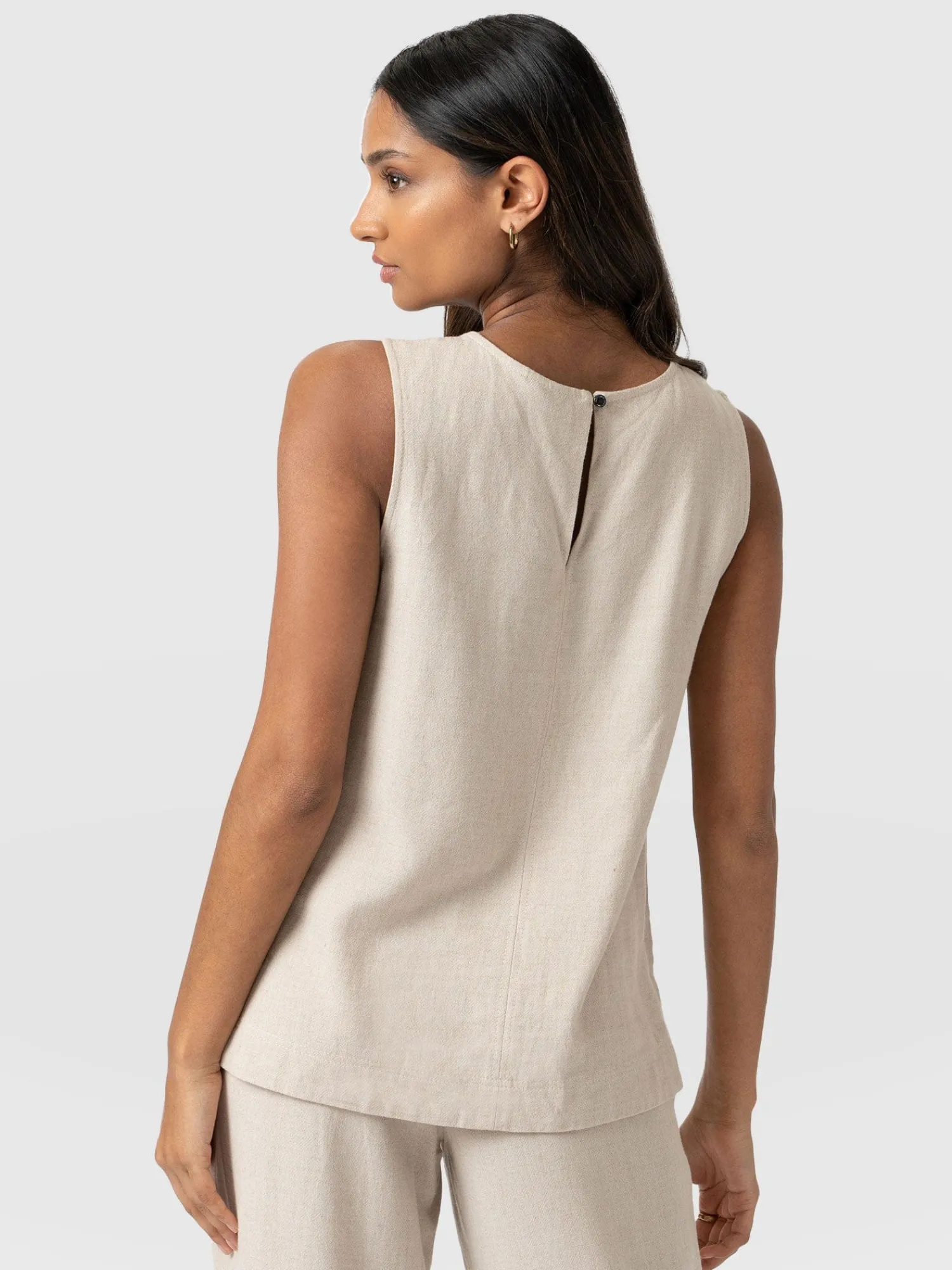 Fashion Saint and Sofia Corinne Linen Tunic - Oatmeal