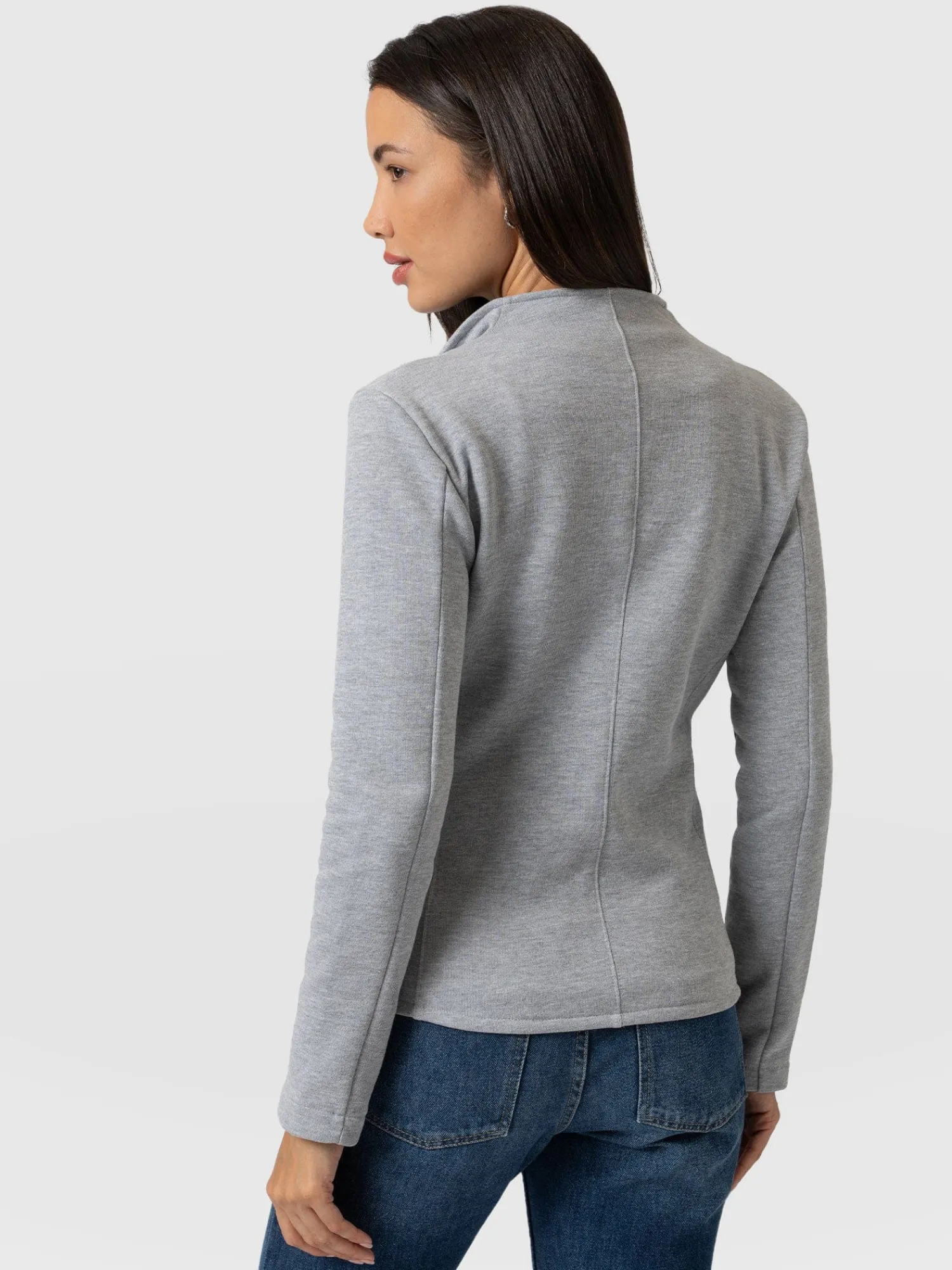 Discount Saint and Sofia Cotton Biker Jacket - Grey