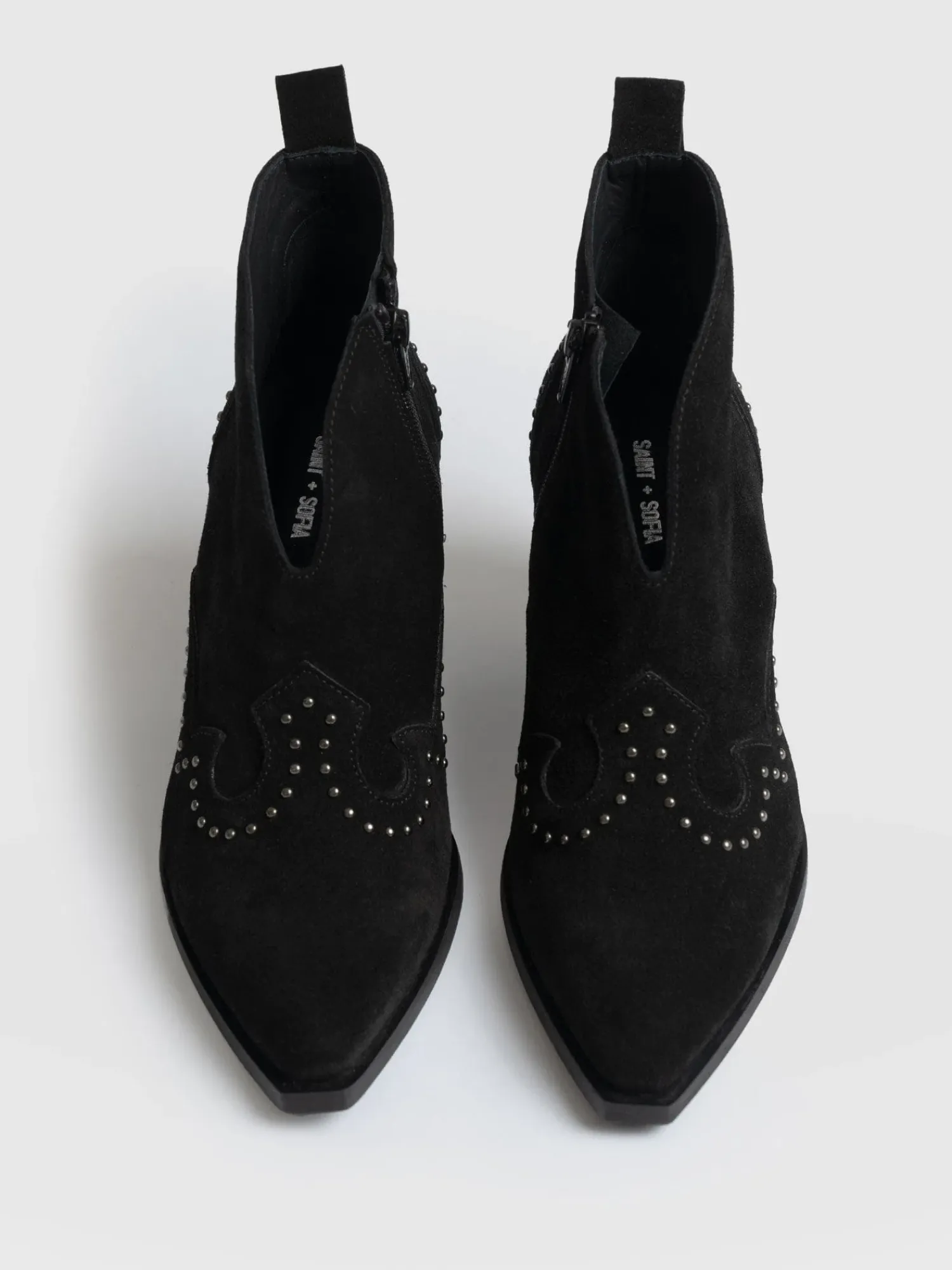 Hot Saint and Sofia Dallas Studded Ankle Boot - Black