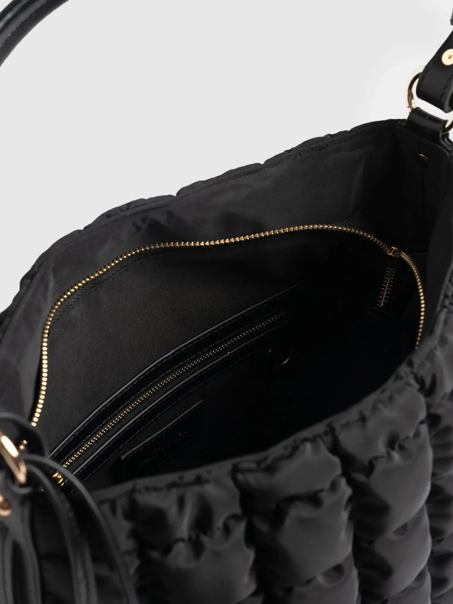 Fashion Saint and Sofia Darcey Puff Tote Bag - Black