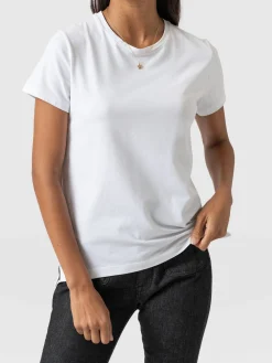 Online Saint and Sofia Easy Cotton Tee - White