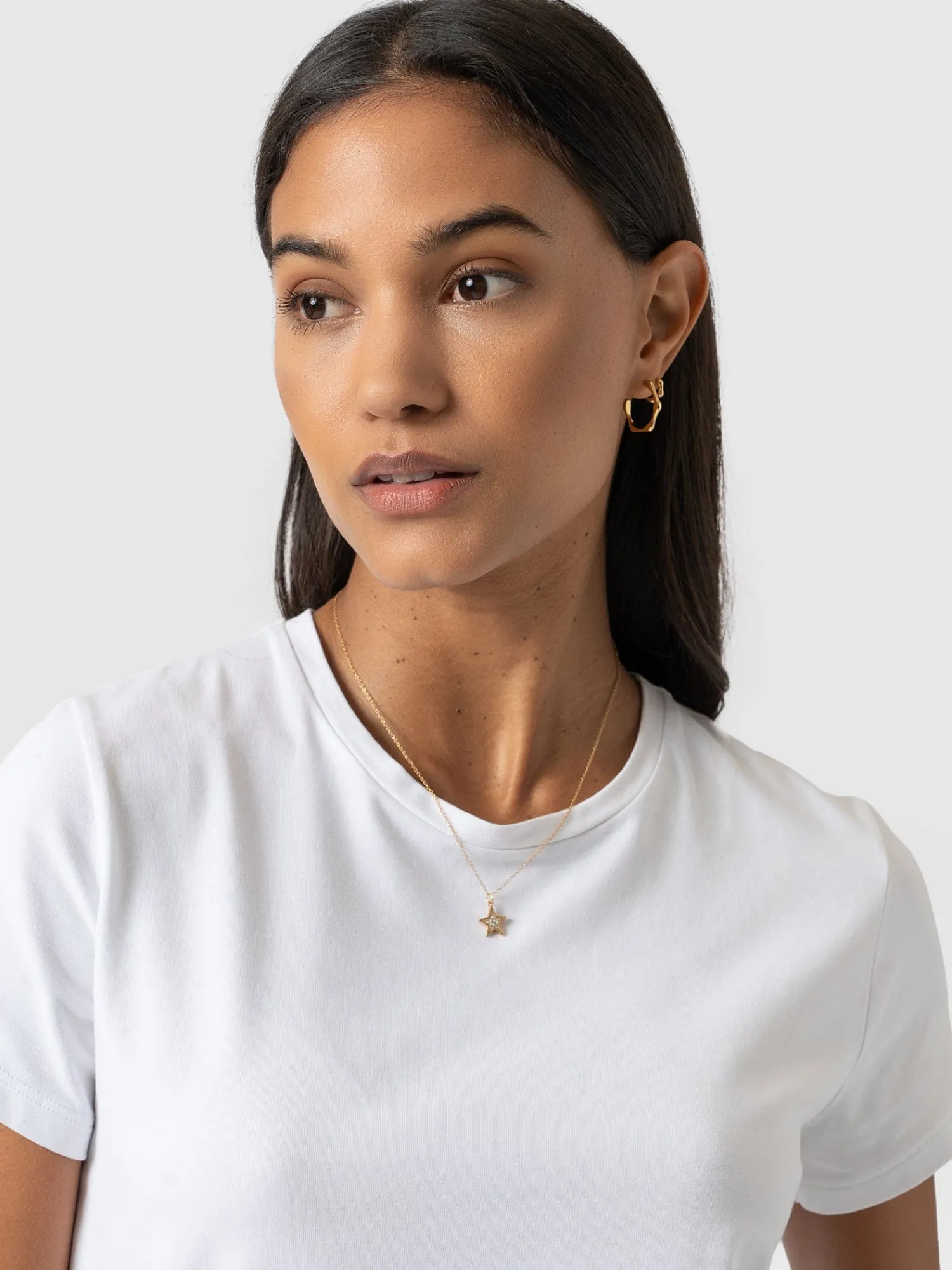 Online Saint and Sofia Easy Cotton Tee - White