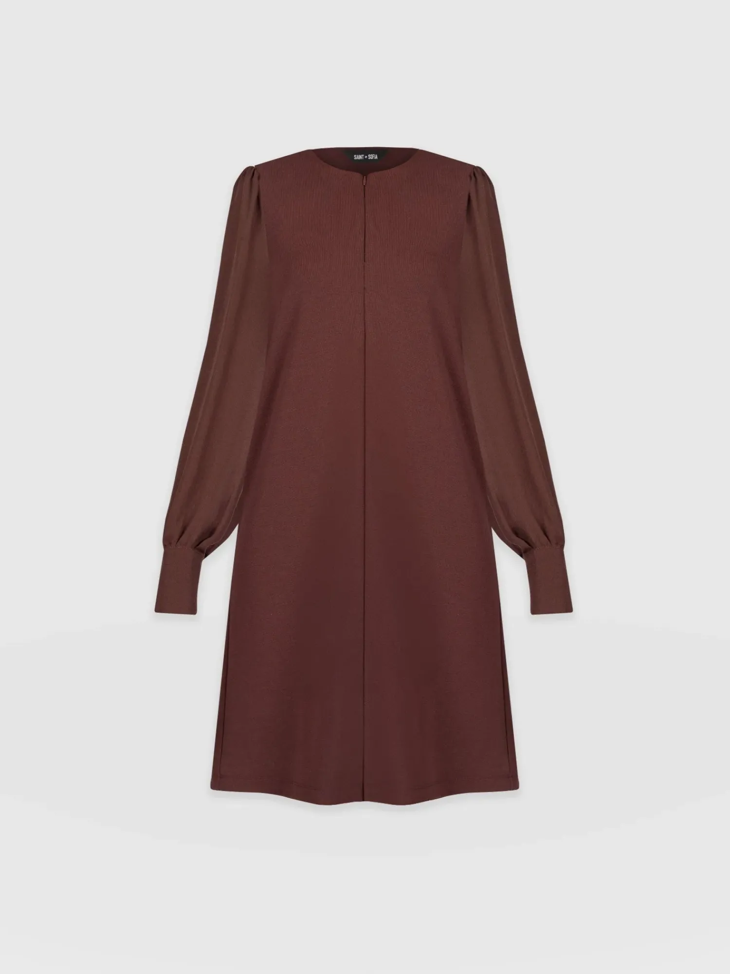 Fashion Saint and Sofia Esme Zip Up Dress - Maroon