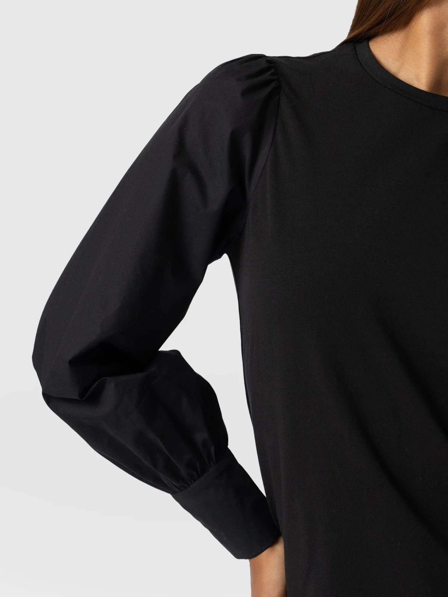 Hot Saint and Sofia Eva Mock Shirt - Black