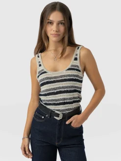 Best Saint and Sofia Fearne Knit Cami - Blue Stripe