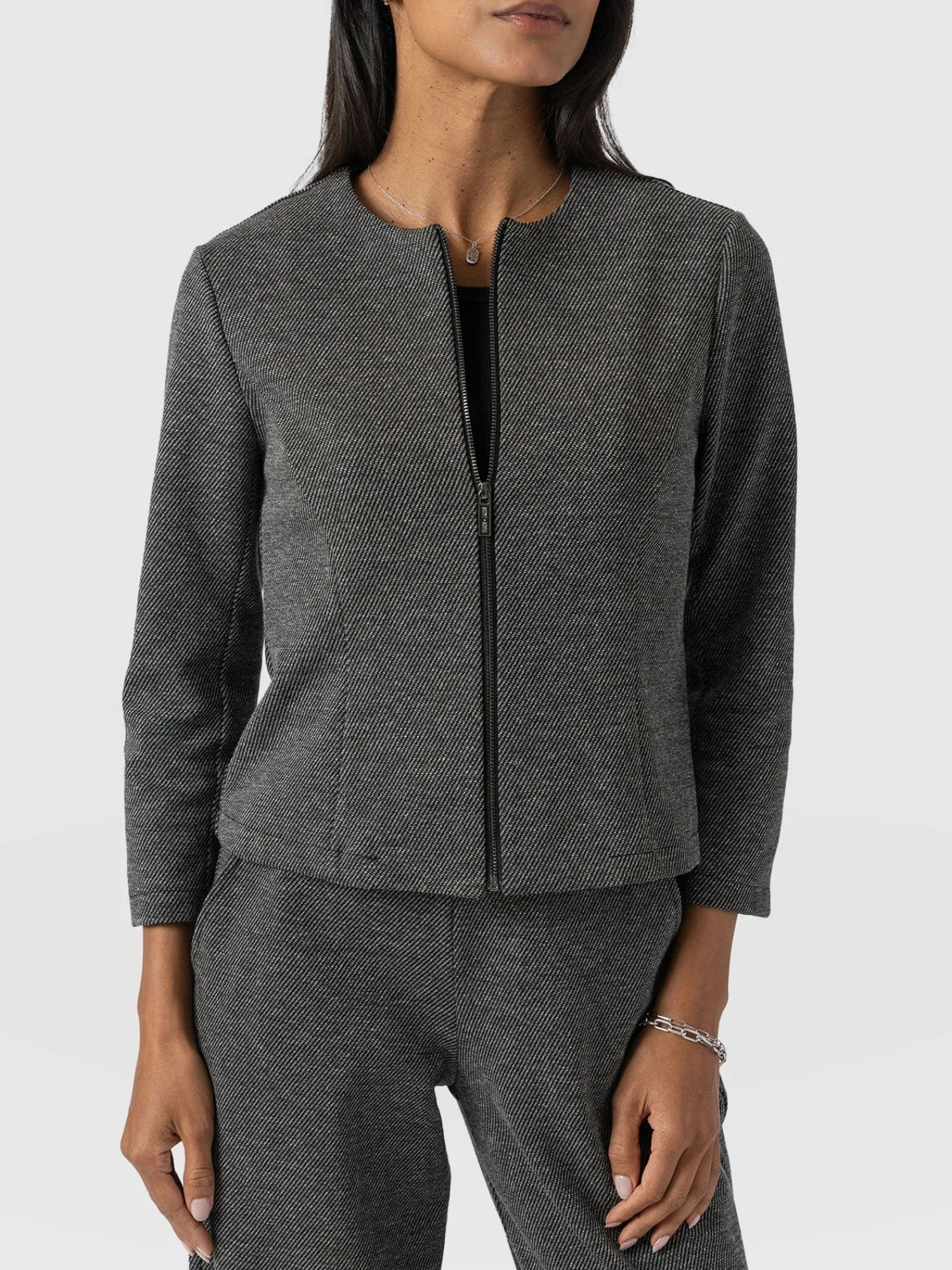 Best Saint and Sofia Florence Jacket - Grey Twill