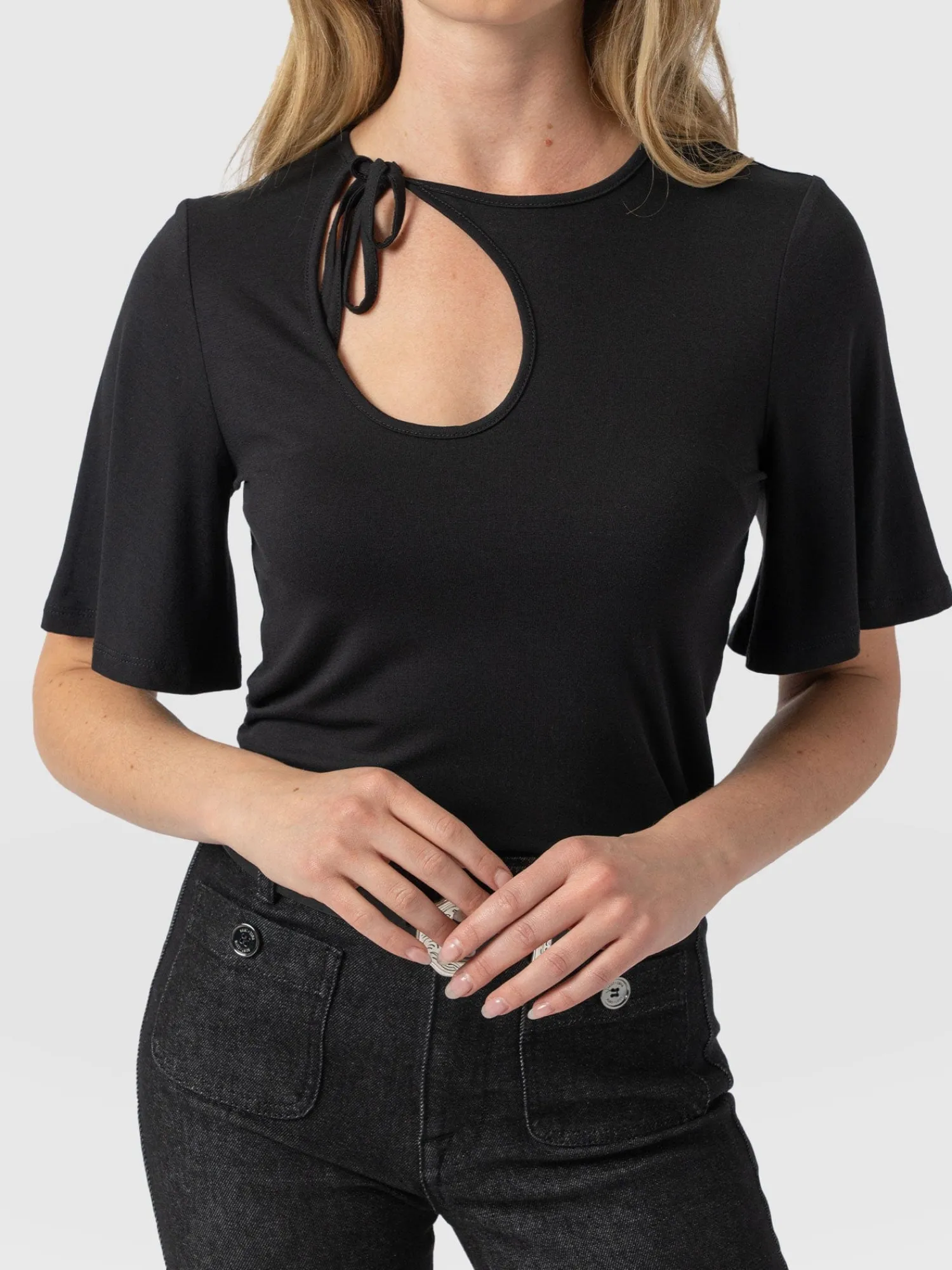 Best Saint and Sofia Freya Tie Tee - Black