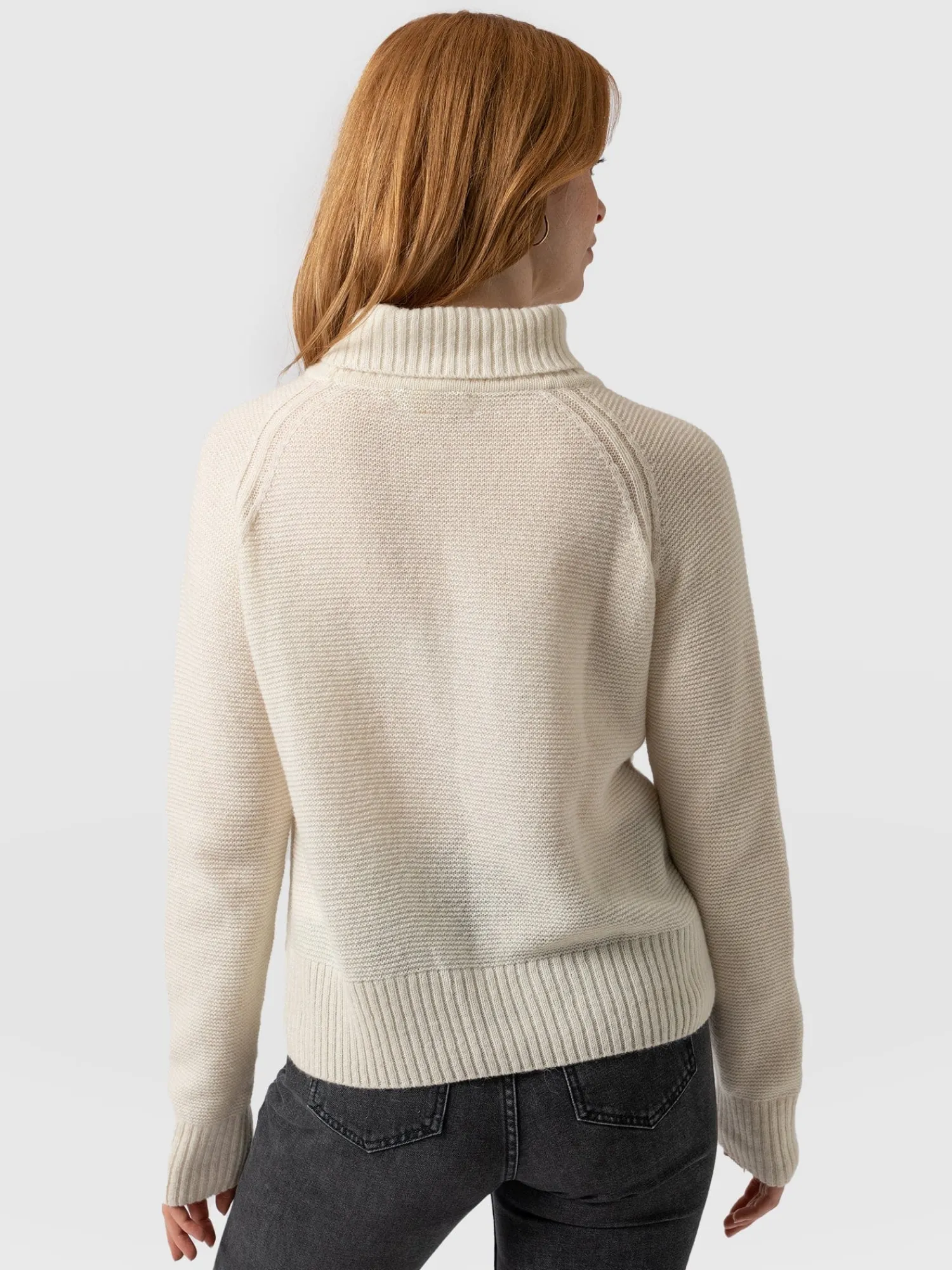 Clearance Saint and Sofia Glen Cable Knit Sweater - Cream