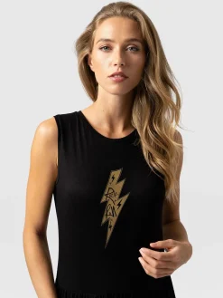 Sale Saint and Sofia Greenwich Dress - Black Rock n Roll