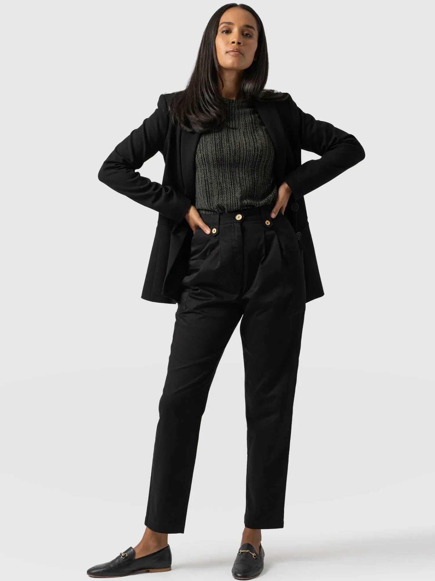 Online Saint and Sofia High Waisted Cargo Pant - Black