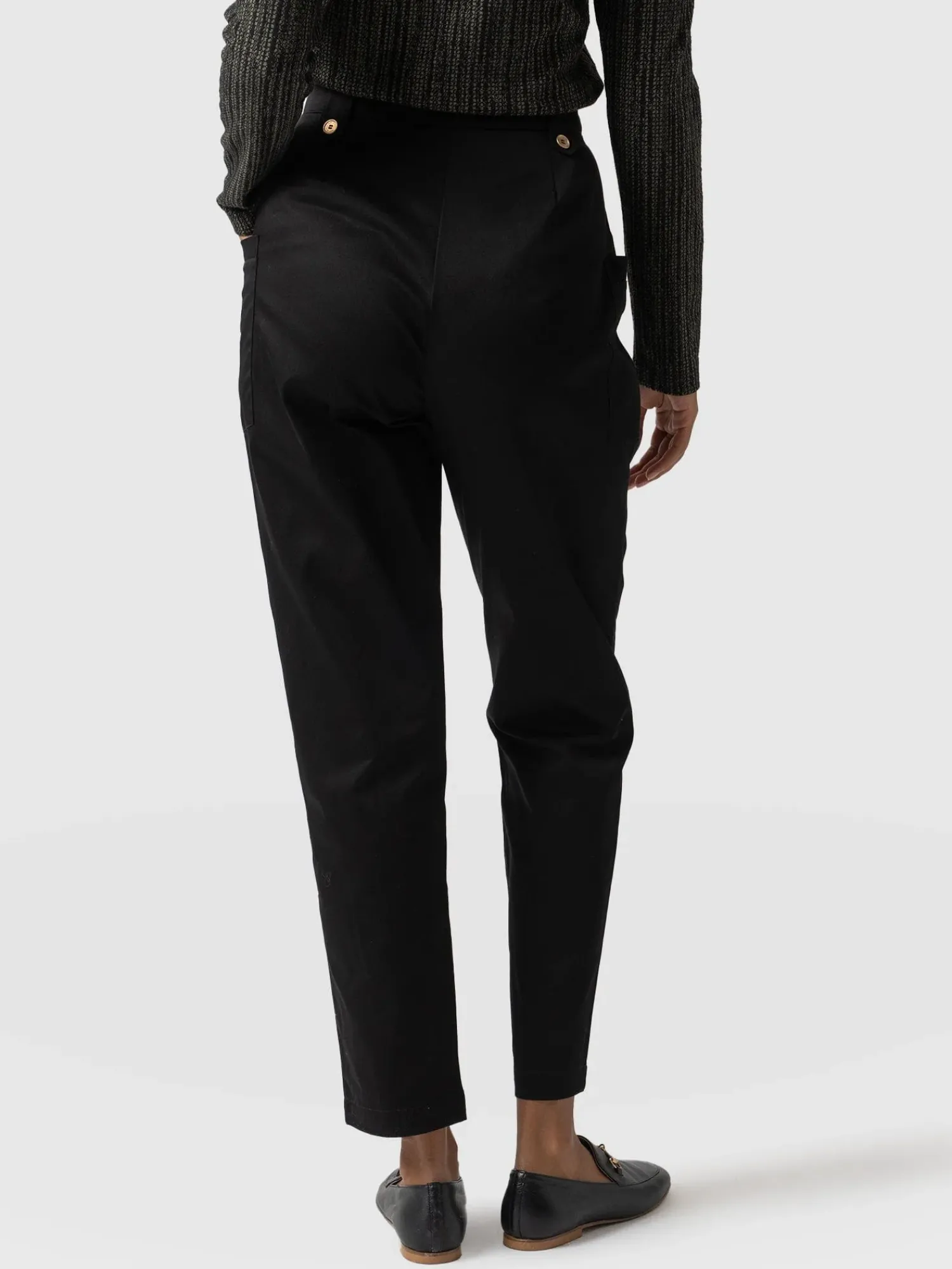 Online Saint and Sofia High Waisted Cargo Pant - Black