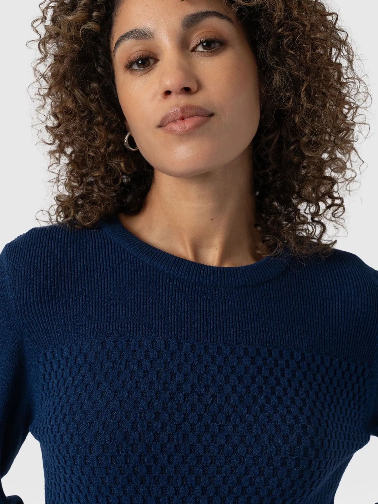 Best Saint and Sofia Honeycomb Rib Sweater - Navy
