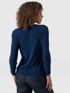 Best Saint and Sofia Honeycomb Rib Sweater - Navy