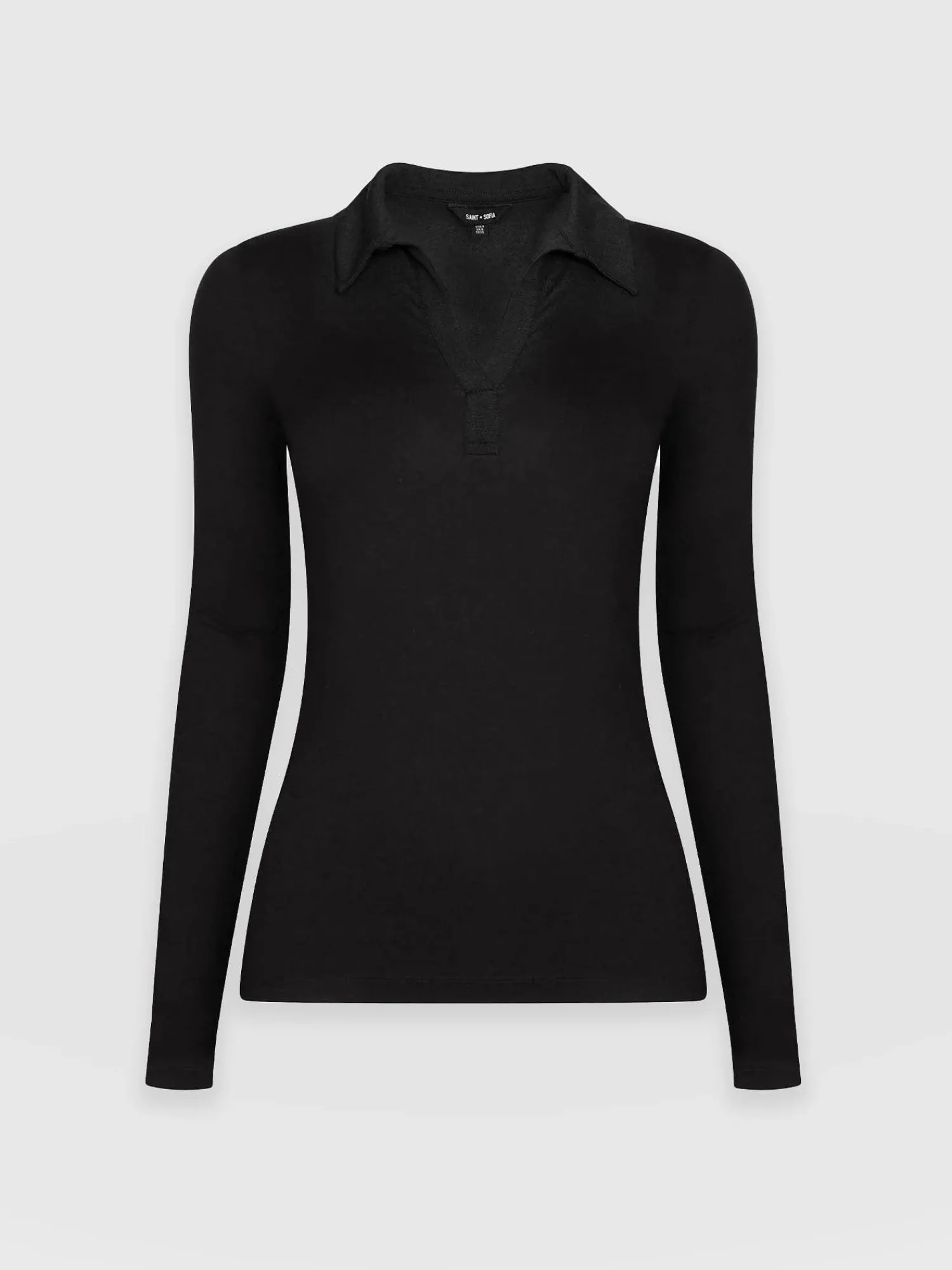 Best Saint and Sofia Isla Polo Tee - Black