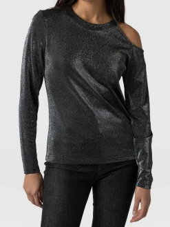 Best Saint and Sofia Jasna Cold Shoulder Tee - Silver