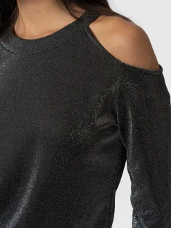 Best Saint and Sofia Jasna Cold Shoulder Tee - Silver